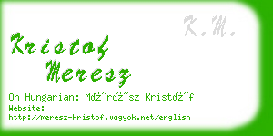 kristof meresz business card